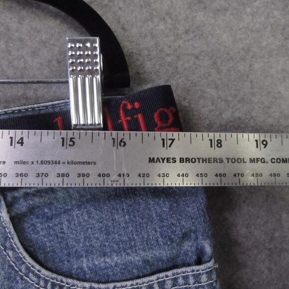 Vintage Tommy Jeans Shorts Womens 13 Blue Denim Logo Waistband High Rise 90s - Picture 3 of 8